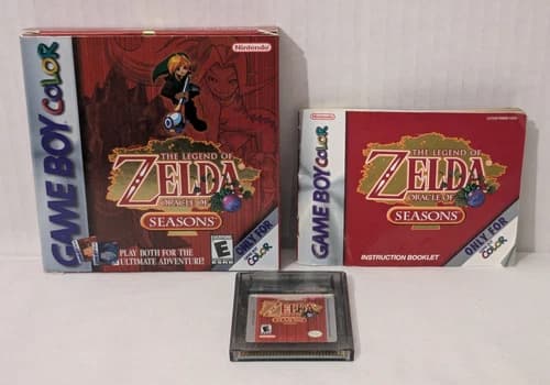 Foil Legend of Zelda: Oracle of Seasons (Game Boy Color, 2001) GBC Complete CIB