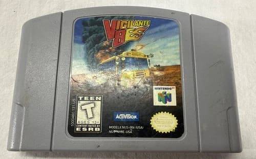 Activision Vigilante 8 Nintendo 64 N64 Game Cartridge NTSC-U/C T-Teen Tested