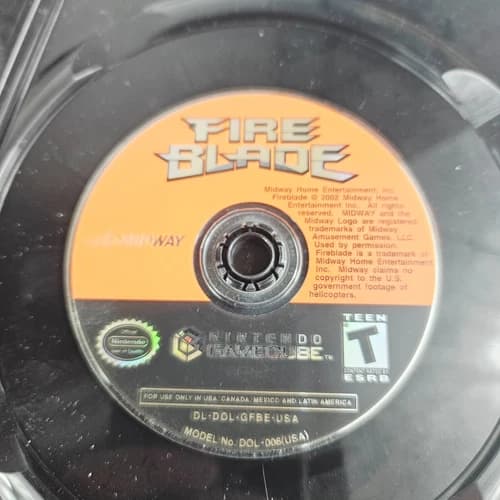 Fire Blade (Nintendo GameCube, 2003) Tested Working Authentic Disc Only