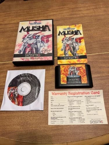 M.U.S.H.A. Sega Genesis Musha 100% CIB complete authentic video game w/ bonus CD