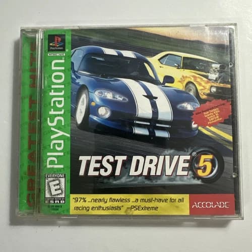 Test Drive 5 - Greatest Hits (Sony PlayStation 1, PS1) CIB COMPLETE - Tested