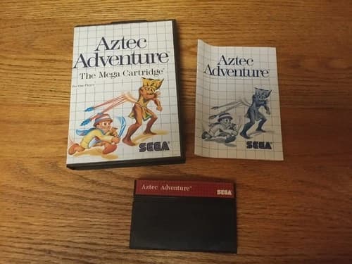 Aztec Adventure (Sega Master System, 1988) SMS CIB Complete w/ Manual Tested