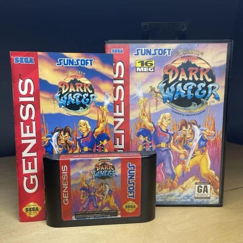RARE - CIB Sega Genesis The Pirates of Dark Water - May, 1994 Tested & Working