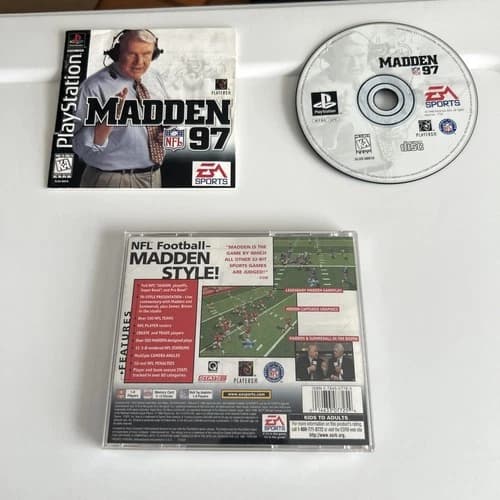 Madden NFL 97 (Sony PlayStation 1, 1996) CIB - Good