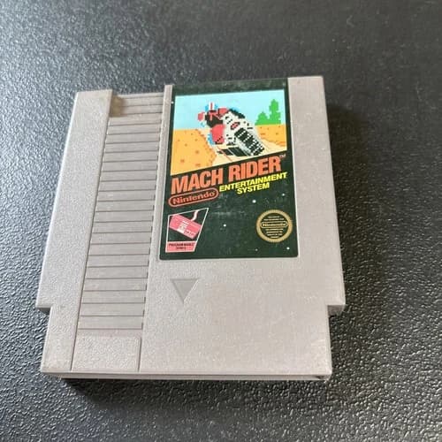 Nintendo NES Video Game Cartridge Mach Rider Not Tested Now Worked Last Used