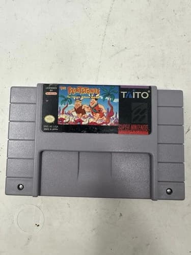 SNES Super Nintendo The Flintstones Treasure of the Sierra Madrock Authentic