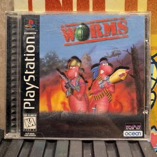Worms (Sony PlayStation 1 - PS1) Complete 1996 Ocean Of America