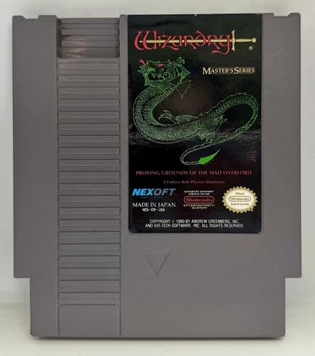 Wizardry Proving Grounds of the Mad Overlord Nintendo NES EXCELLENT Cartridge