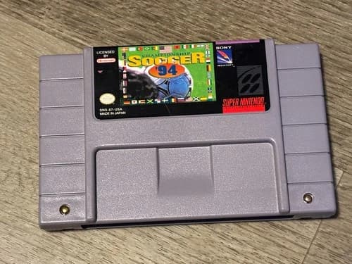 Championship Soccer 94 Super Nintendo Snes Cleaned & Tested Authentic