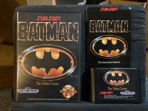 Sega Genesis BATMAN The Video Game (Sunsoft) CIB Complete