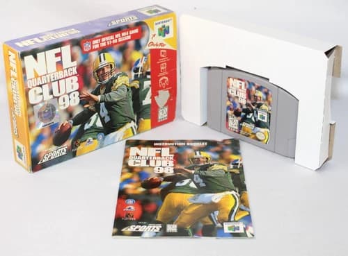 NFL Quarterback Club 98 N64 Nintendo 64 Complete CIB Good Condition! Nice!
