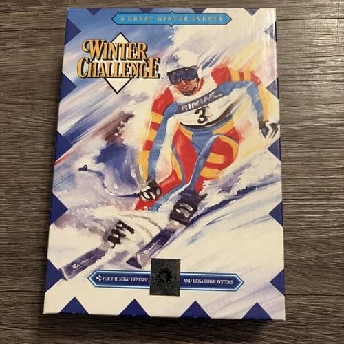 Winter Challenge Box Mega Drive Sega Genesis W/ Inserts Reg Card CIB