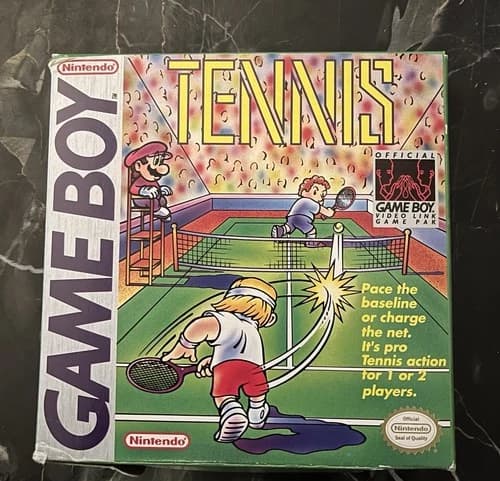 Tennis (Nintendo Game Boy, 1989) - Authentic Includes Game, Box And Manual Rare