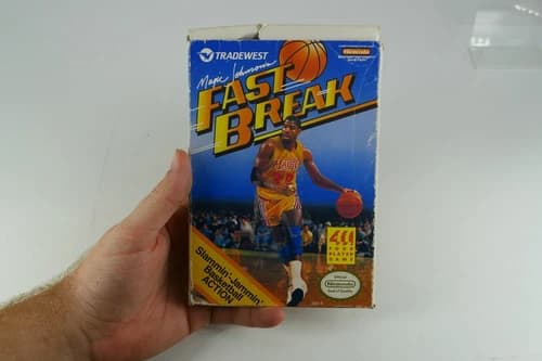 Magic Johnson's Fast Break - Nintendo NES - Complete In Box (Tested) GOOD