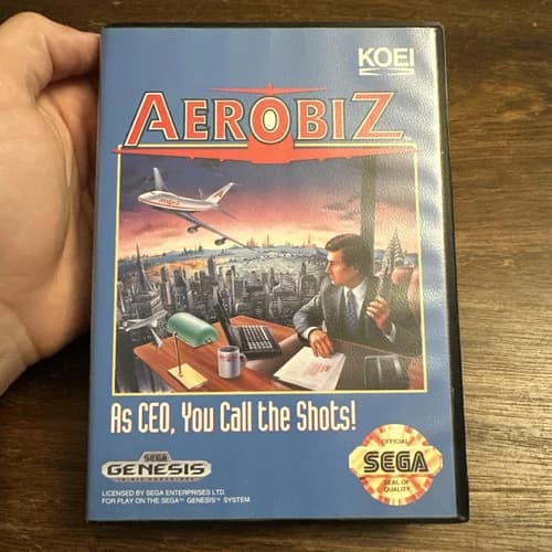 Aerobiz (Sega Genesis, 1992) Complete - Tested - Authentic