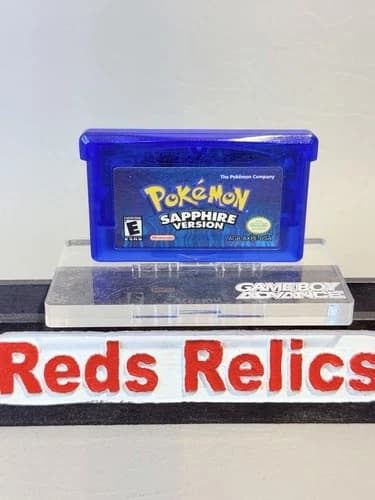 Pokemon Sapphire Version GBA [Authentic – New Battery] Gameboy Advance Cartridge