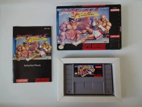 Street Fighter II Turbo SNES CIB Complete Box Manual Super Nintendo Tested
