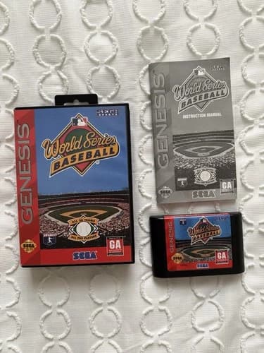 World Series Baseball Sega Genesis Complete CIB Box Manual Tested Working