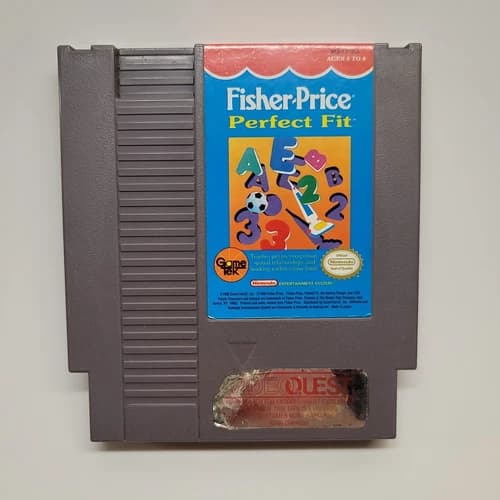Fisher Price Perfect Fit - Authentic Nintendo NES Game - Tested & Working Retro