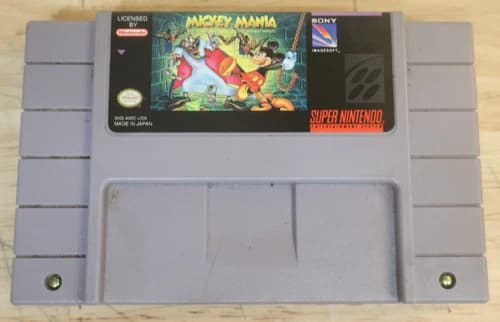 Mickey Mania The Timeless Adventures of Mickey Mouse SNES Tested Authentic Great