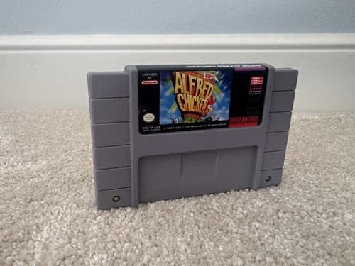 Super Nintendo SNES Super Alfred Chicken Video Game Tested Working