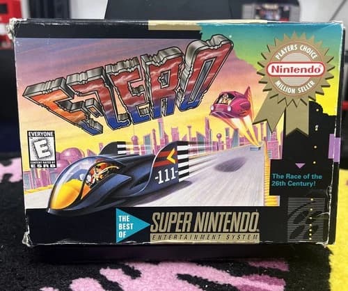 F-Zero PLAYERS CHOICE Super Nintendo SNES CIB. Cleaned, tested And Working.