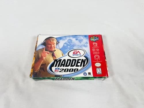 Madden NFL 2001 Nintendo 64, 2000 Game Box Manual N64