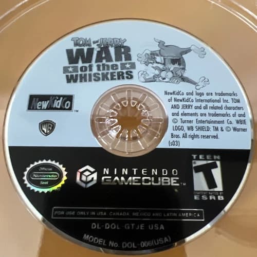 Tom and Jerry in War of the Whiskers (GameCube) Disc Only Tested