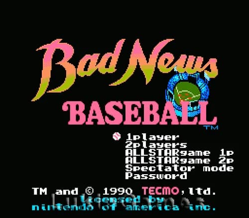 Bad News Baseball - NES Nintendo Rare Game