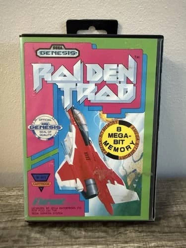 Raiden Trad (Sega Genesis, 1991) CIB w/Manual Authentic Tested Working