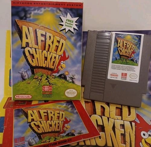 RARE Alfred Chicken - Nintendo Entertainment System NES Complete True CIB