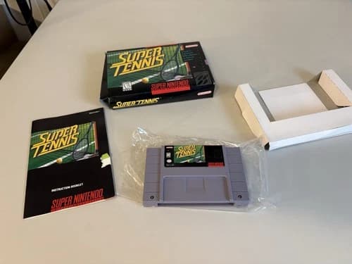 Super Tennis (Super Nintendo Entertainment System, 1991) CIB Complete In Box