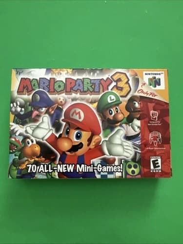 Mario Party 3 (Nintendo 64, 2001) In Box With Manual N64 VG