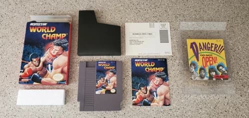 World Champ Nintendo NES Game Romstar Insert Complete CIB Box Instruction Manual