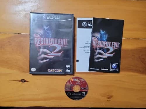 Resident Evil 2 GameCube Cib Complete w/Box Protector Tested Works Free Ship