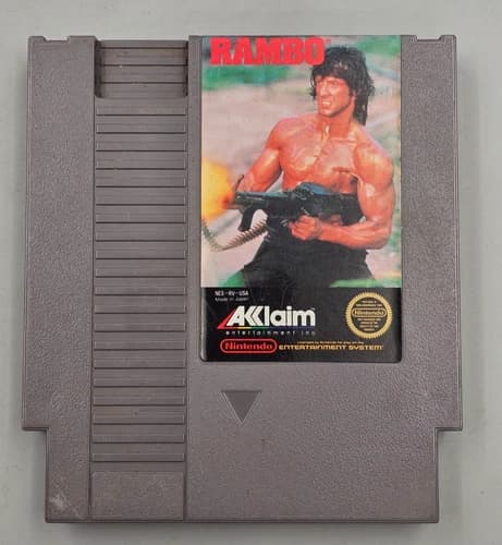 Rambo Nintendo NES Game Cartridge Acclaim Entertainment Classic