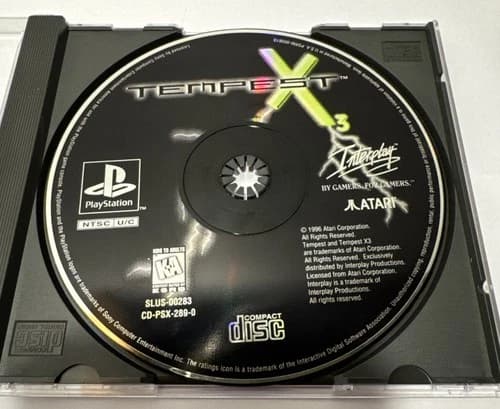 Tempest X3 An Inter-Galactic Battle Zone (Sony PlayStation 1 PS1, 1996) Tested