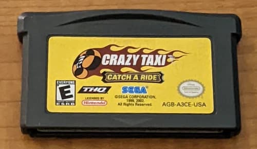 Crazy Taxi Catch A Ride Nintendo Gameboy Advance GBA Sega Tested