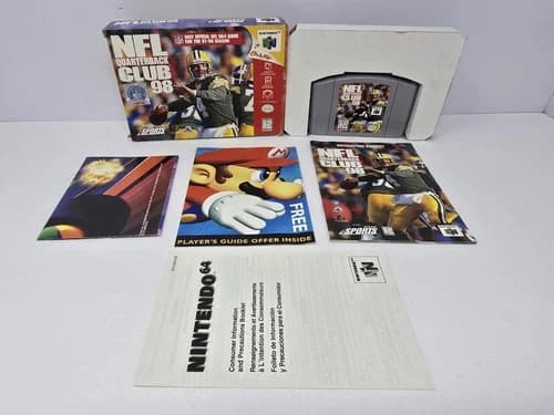 NFL Quarterback Club 98 (Nintendo 64, 1997) N64 Complete CIB Tested