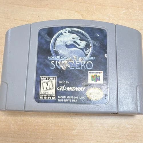 Midway Mortal Kombat Mythologies: Sub-Zero Nintendo 64 N64 M NTSC-U/C