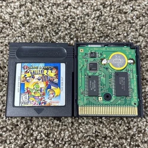 Game And Watch Gallery 2 Nintendo Gameboy Color Gbc WITH NEW SAVE BATTERY Tested