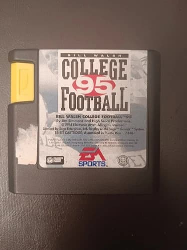 Sega Genesis Bill Walsh College Football 95 Cart Only