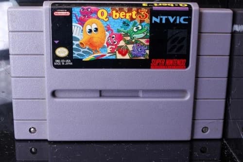 Q Bert 3 Super Nintendo SNES Video Game Vintage Cartridge Only Authentic