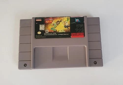 Earthworm Jim 2 Super Nintendo SNES Cartridge Only 1995 Authentic