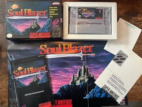Soul Blazer (Super Nintendo Entertainment System, 1992) - CIB Complete LN