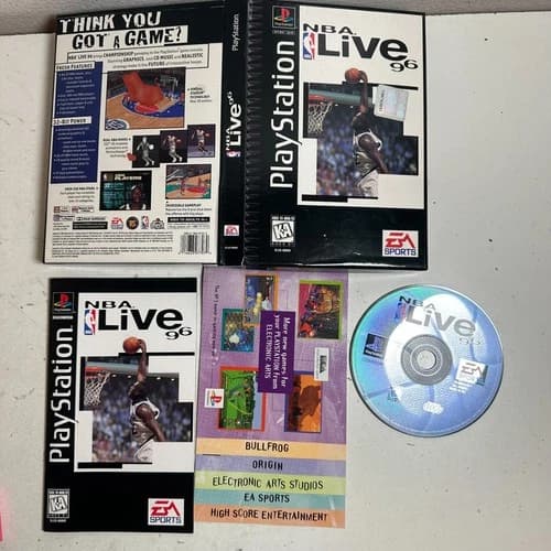 NBA Live 96 (Sony PlayStation 1, 1996) EA Basketball Sports Video Game