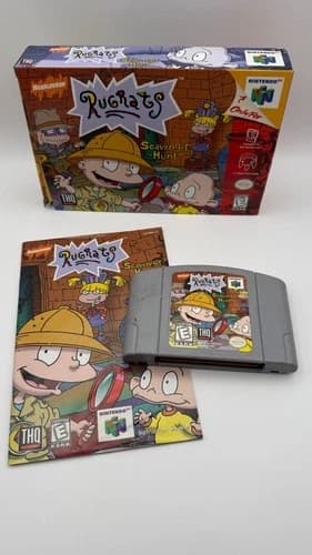 Rugrats: Scavenger Hunt (Nintendo 64, 1999) CIB N64 complete with manual box