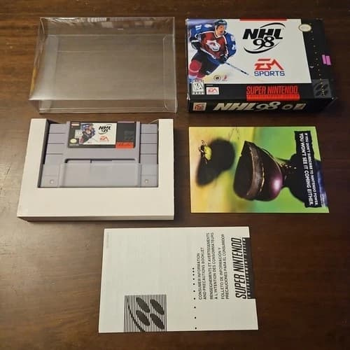 NHL 98 (Super Nintendo, SNES) - Tested - Authentic