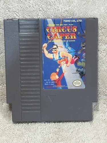 Circus Caper (Nintendo Entertainment System, NES 1990) Cartridge Clean Vtg
