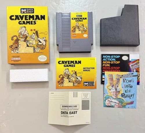 Caveman Games (Nintendo Entertainment System, 1990) Complete in Box - Tested
